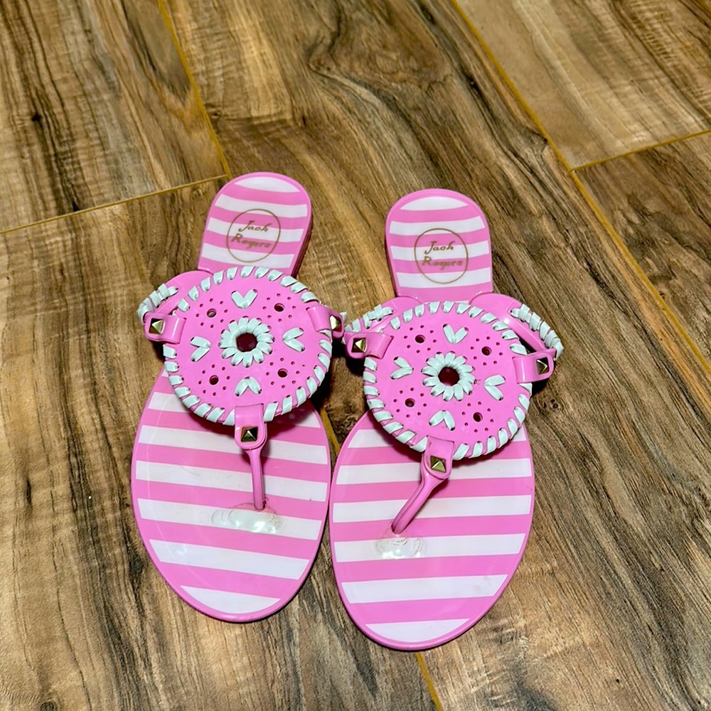 Jack Rogers Rare Pink and White